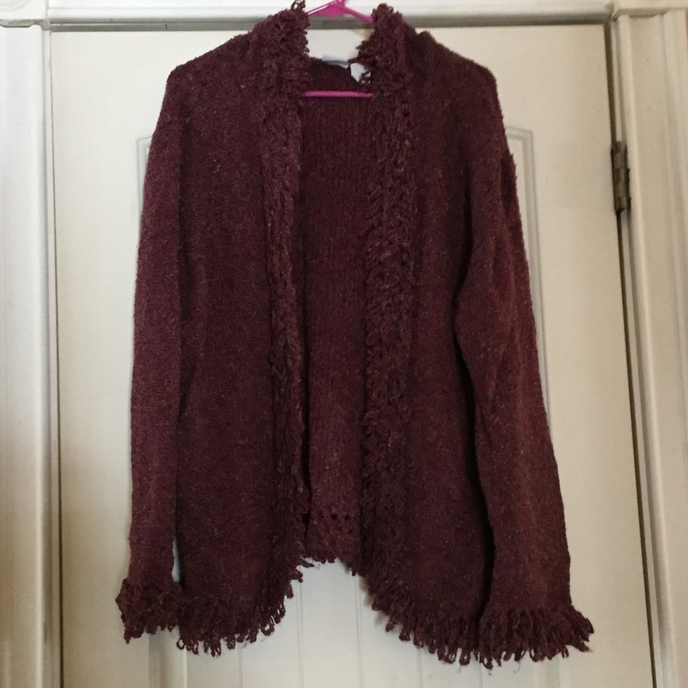 Beautiful speckled hooded cardigan sweater NWOT