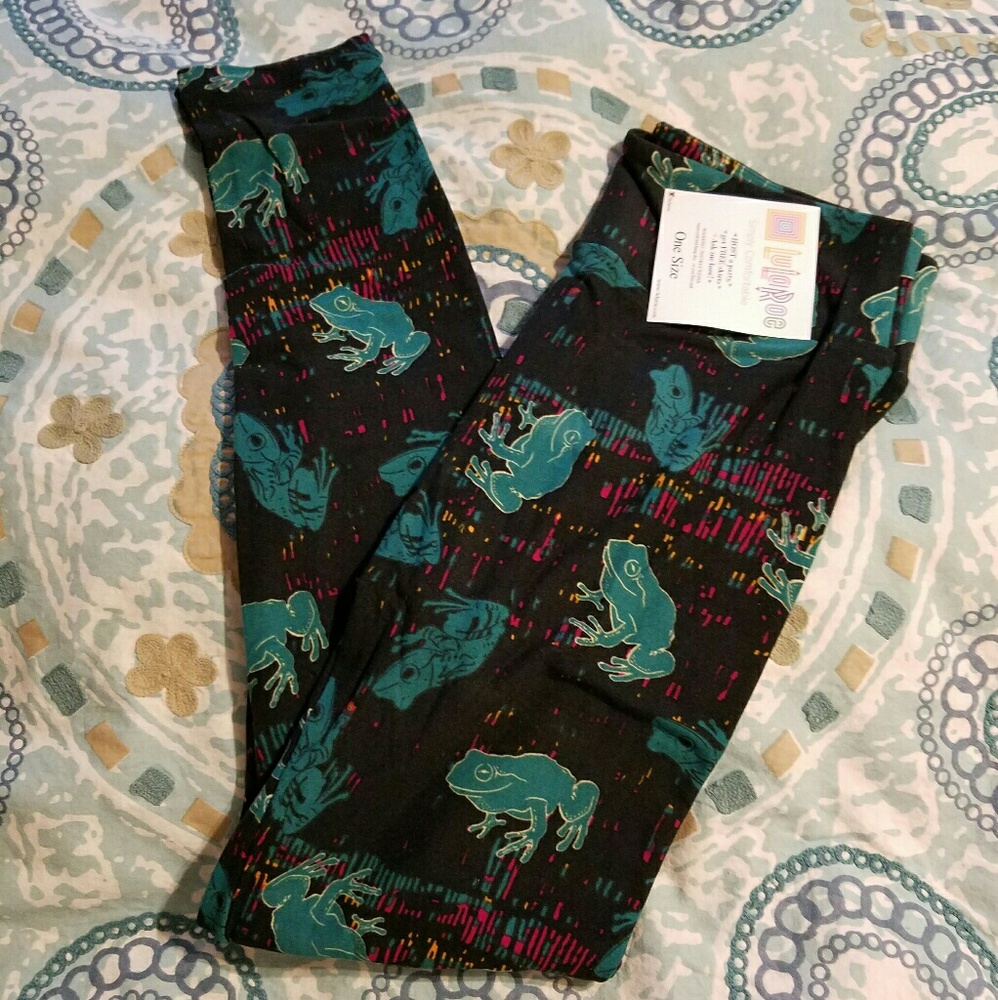 Lularoe Frog Leggings OS