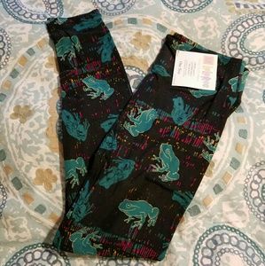 Lularoe Frog Leggings OS