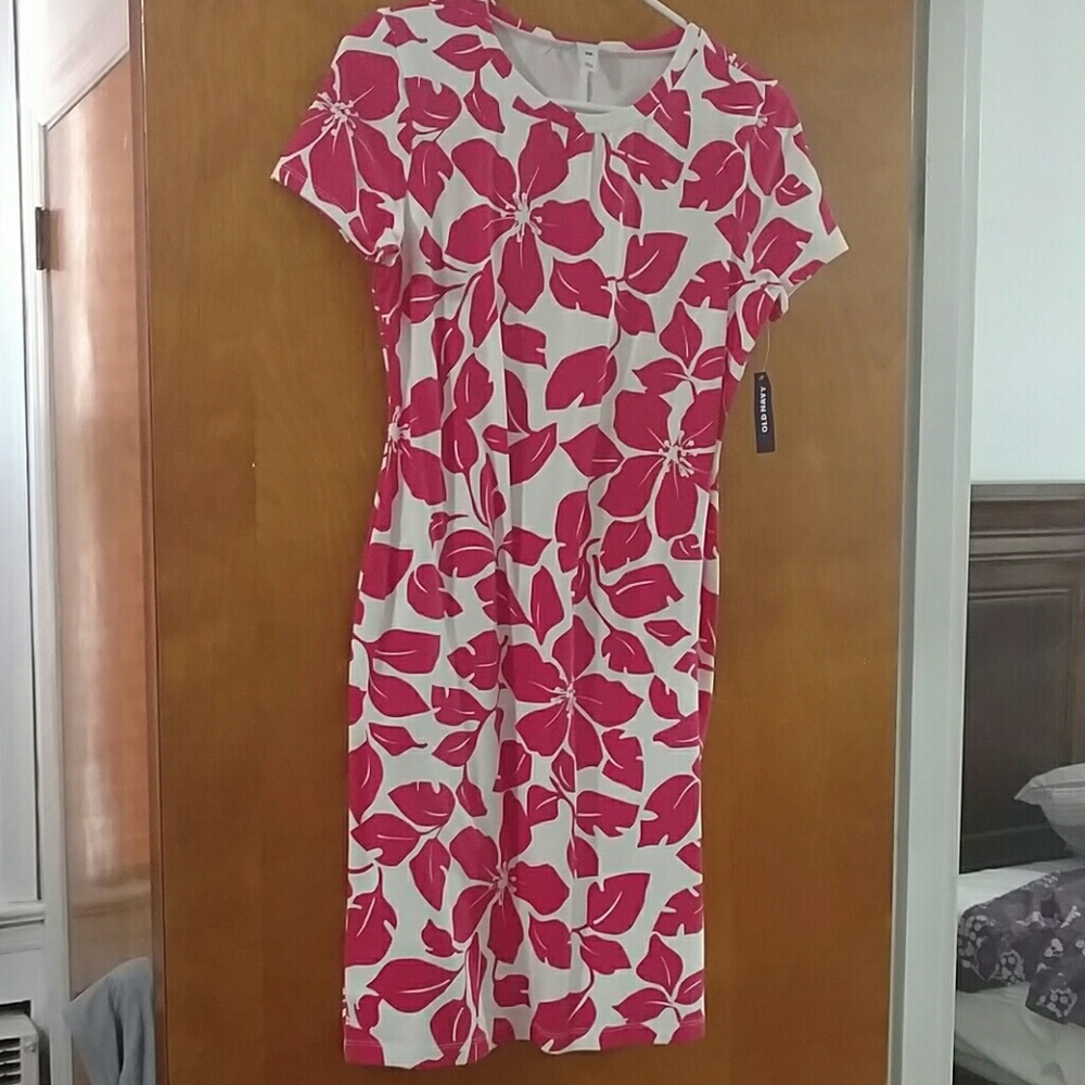 Pink Floral dress petite S