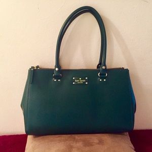 Kate Spade Martine Wellesley Lthr Bag Forest Green
