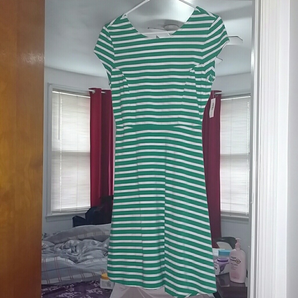 Dress green and white stripes