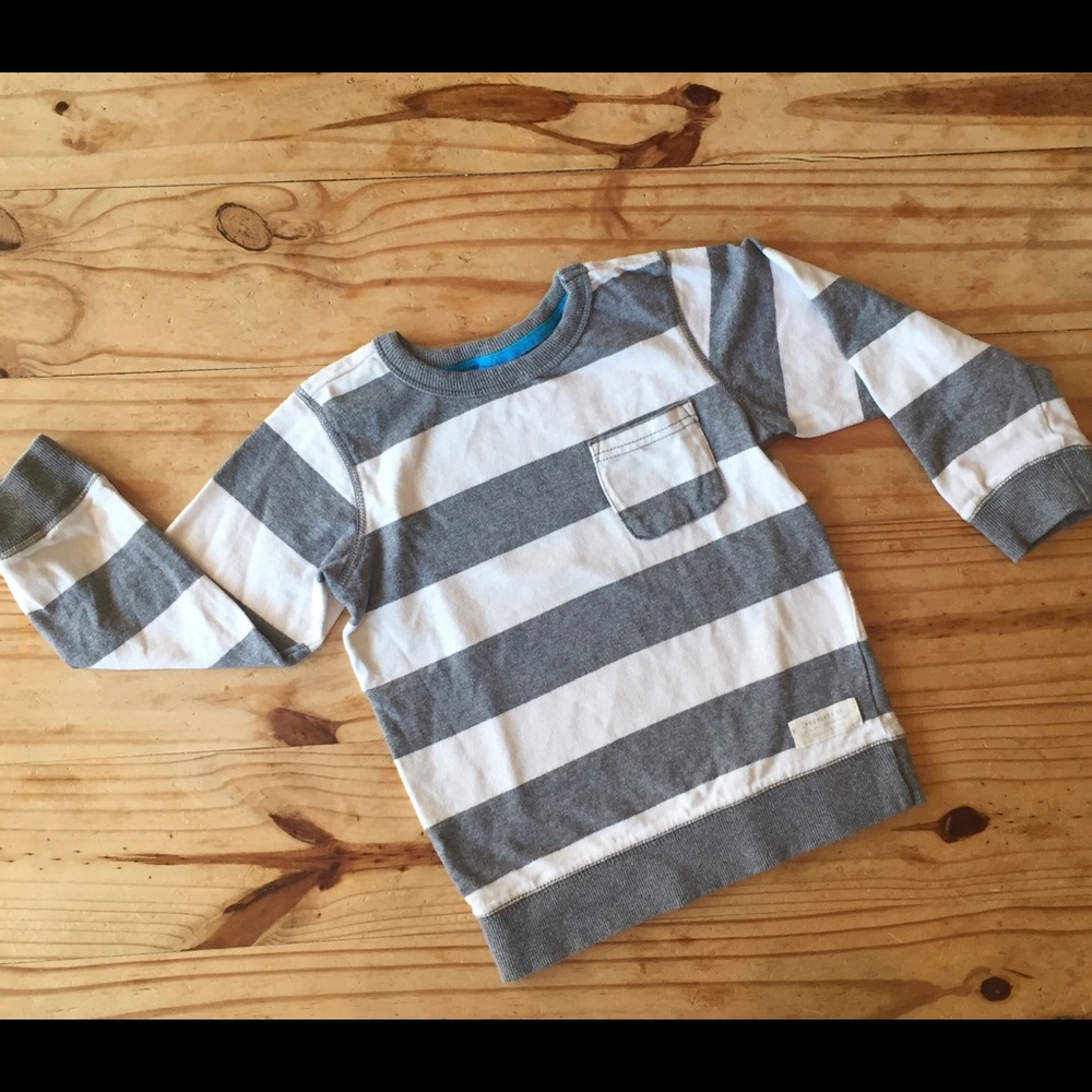 Carter's Gray & White Striped Top, Size 6