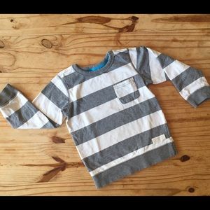 Carter's Gray & White Striped Top, Size 6