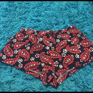 Aerie Paisley design sleep shorts