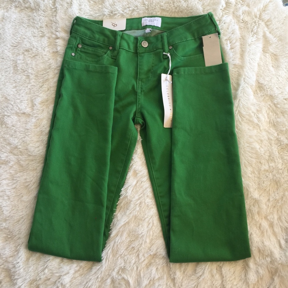 CELEBRITY PINK: Green Skinny Jeans