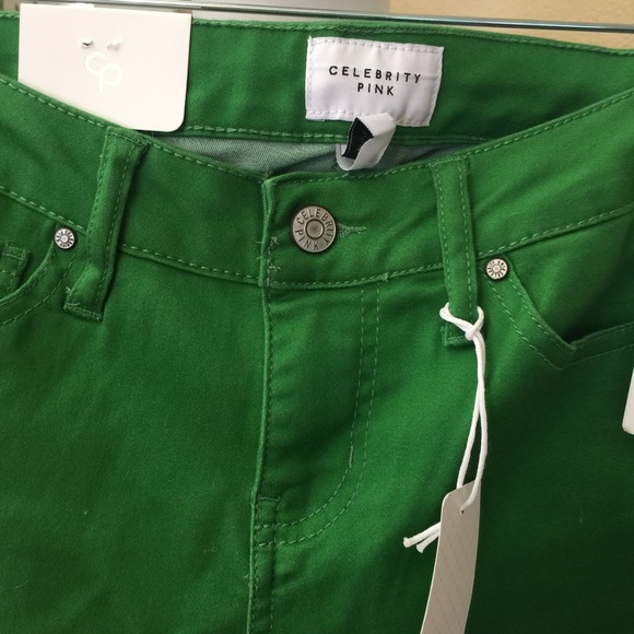 CELEBRITY PINK: Green Skinny Jeans - Picture 3 of 6