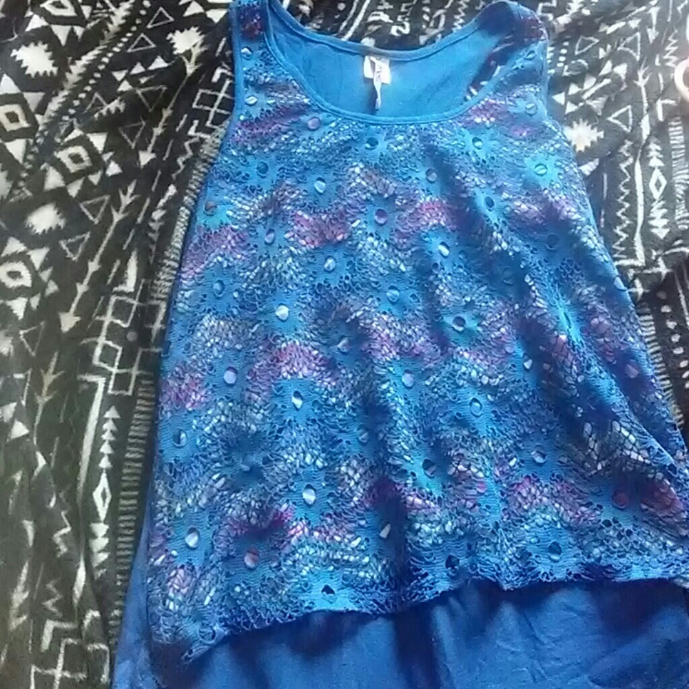 Cute high low tank top