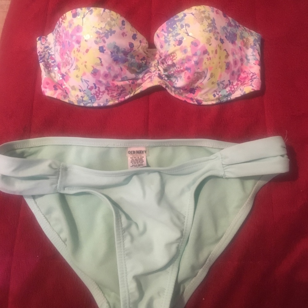 Vs swim top and Old navy bottom