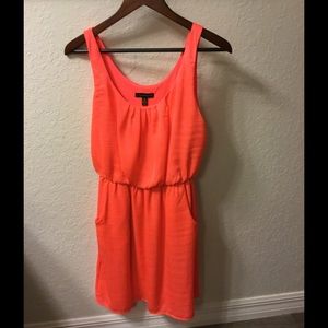 Neon orange dress