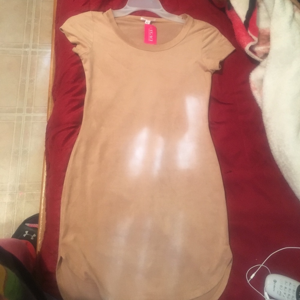 Tan suede dress