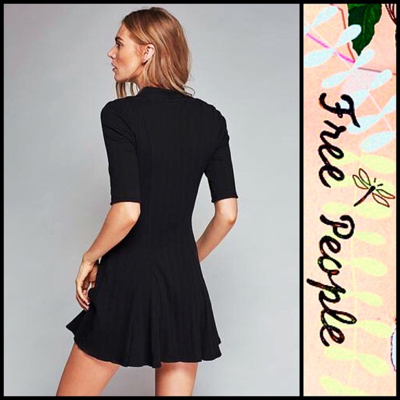 FREE PEOPLE DRESS BLACK A-Line Mini - Picture 7 of 8
