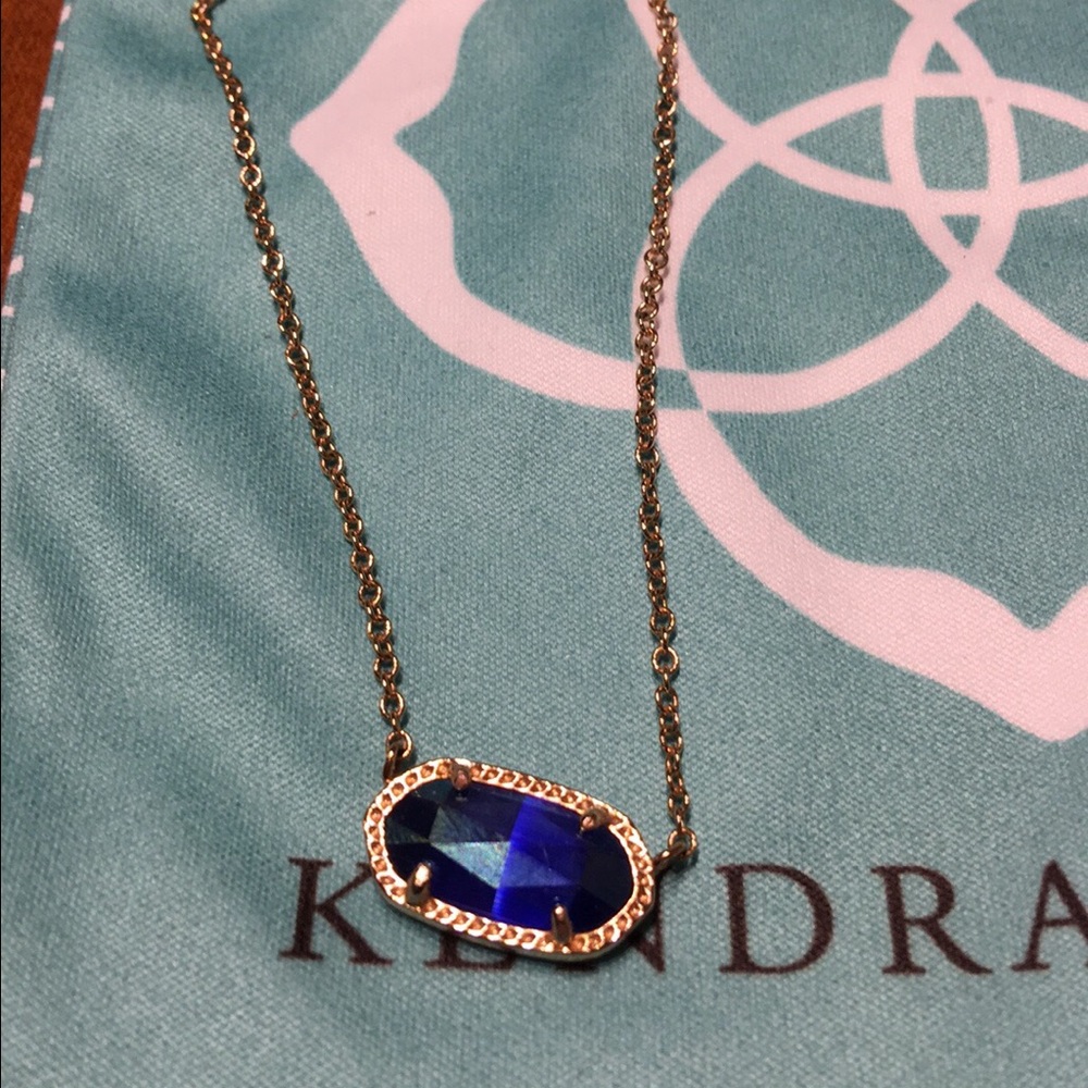 Kendra Scott Custom Iridescent Cobalt Elisa
