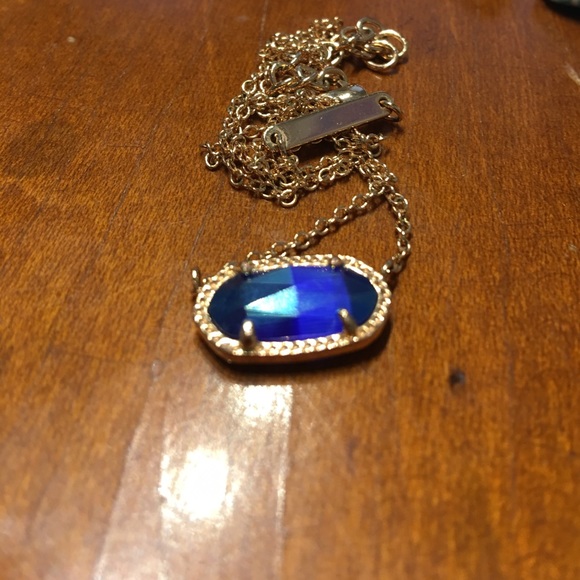 Kendra Scott Custom Iridescent Cobalt Elisa - Picture 3 of 4