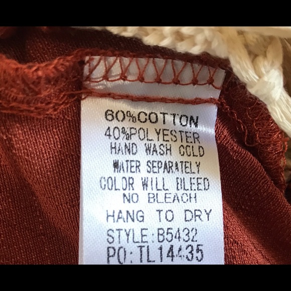 Umgee Tunic Dress Orange Crochet Fringe S M L - Picture 4 of 5