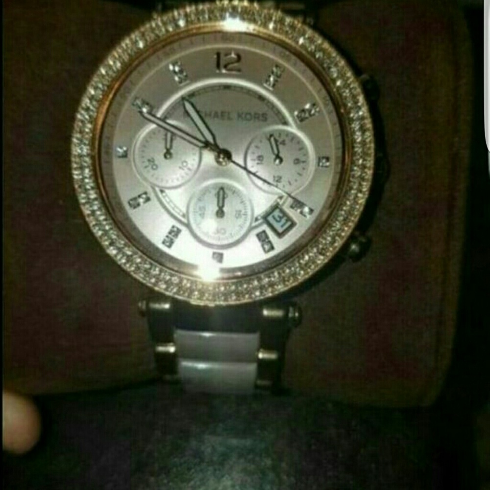 Michael kors rose gold parker watch