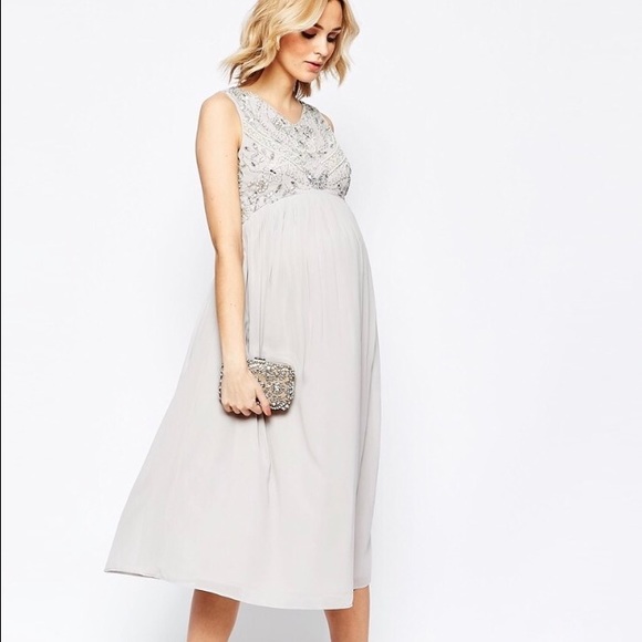 Embellished Maternity Dress