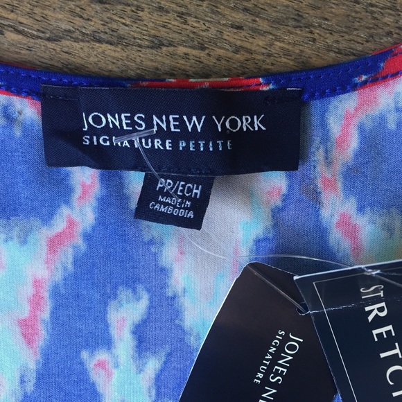 Jones New York Ikat Faux Wrap Dress - Picture 7 of 8