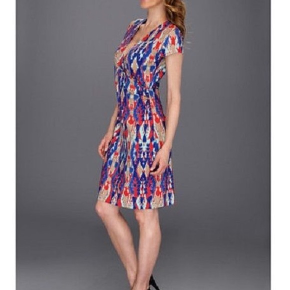 Jones New York Ikat Faux Wrap Dress - Picture 5 of 8
