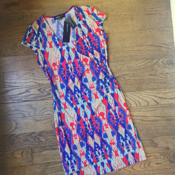 Jones New York Ikat Faux Wrap Dress - Picture 4 of 8