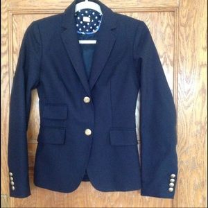 J. Crew Shrunken Schoolboy Blazer in Navy