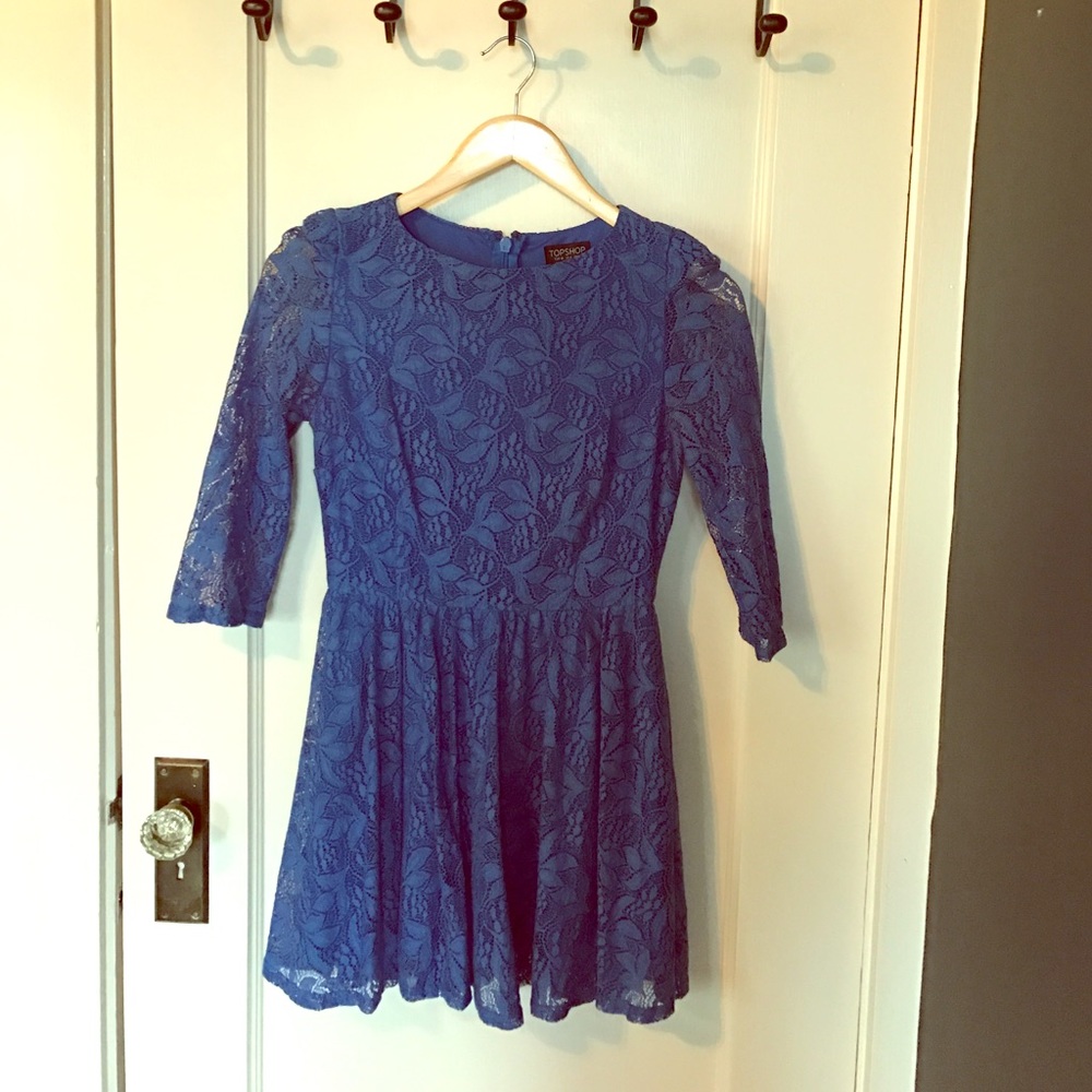 Topshop Blue Lace dress