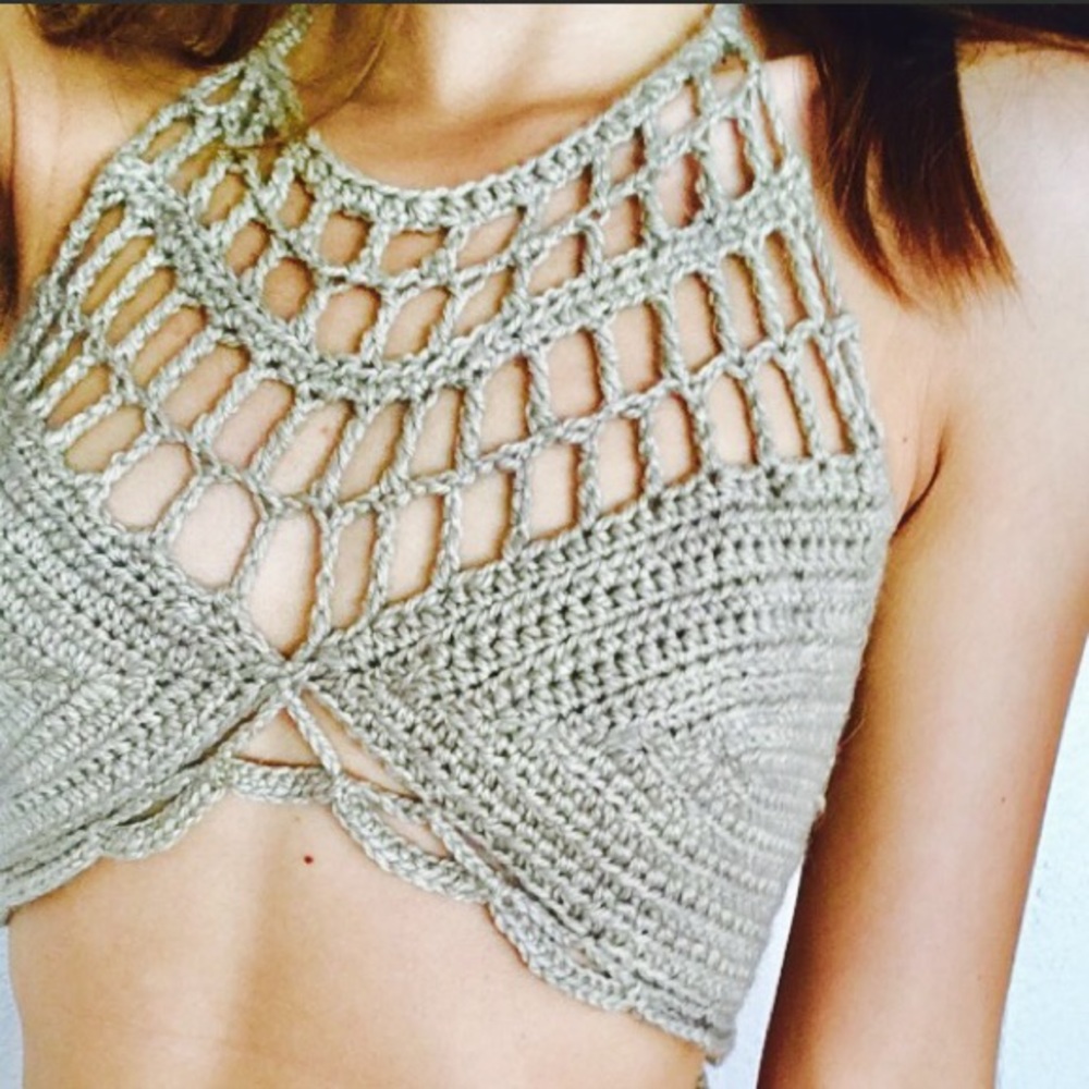 SOLD [Etsy] Sexy Beige Handmade Adjustable Crochet