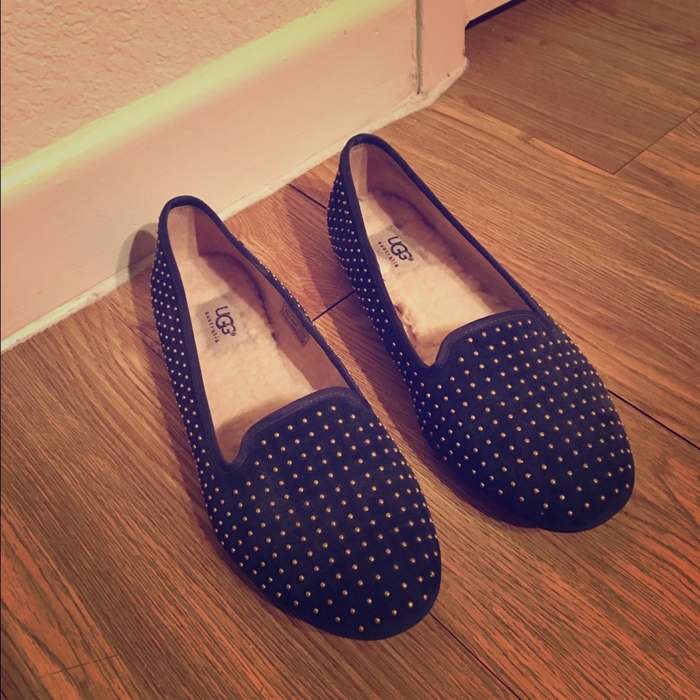 Navy Blue Alloway UGG flats