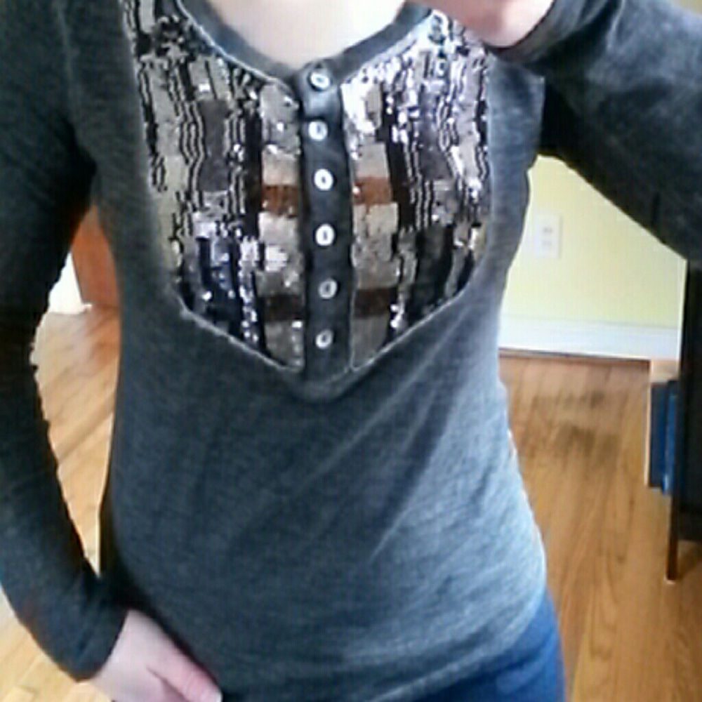 Free People Embellished Long Sleeve