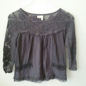 Very cute! Anthropologie gray tunic top