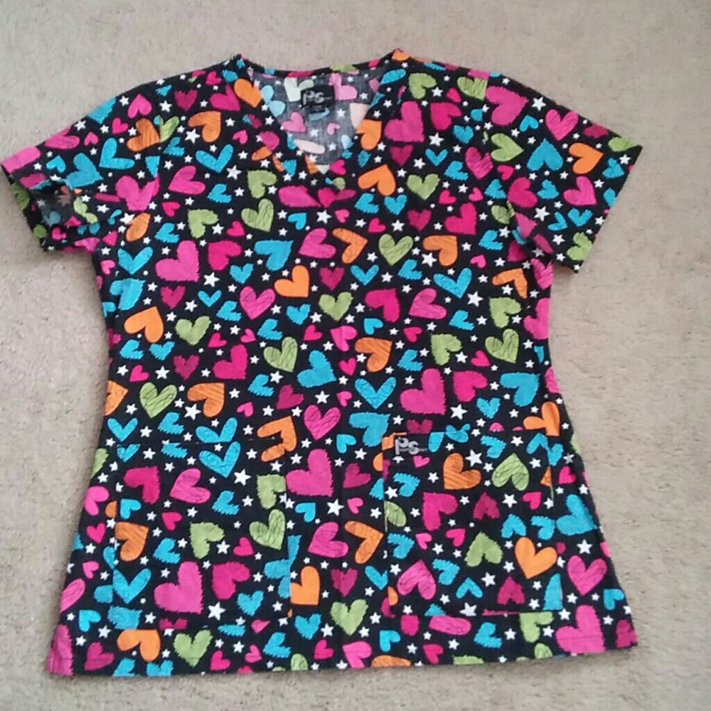 Peaches scrub top