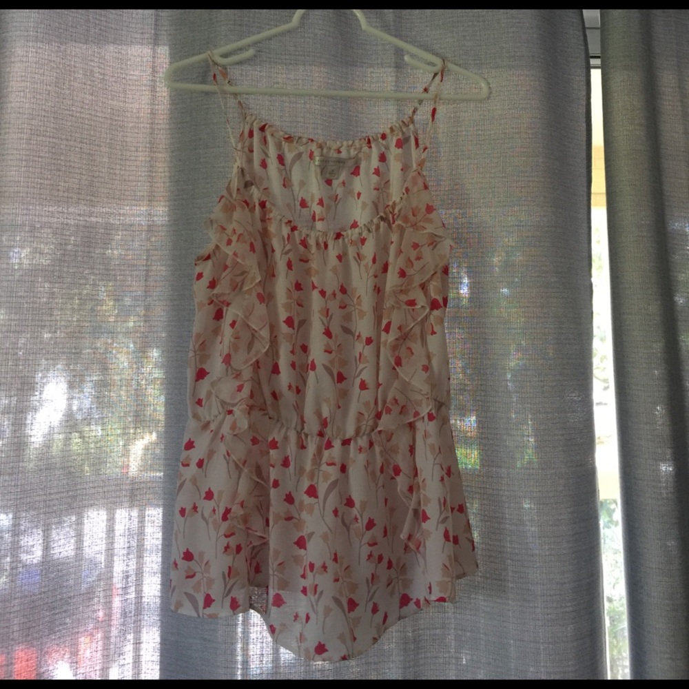 Soft spaghetti strap flowing blouse