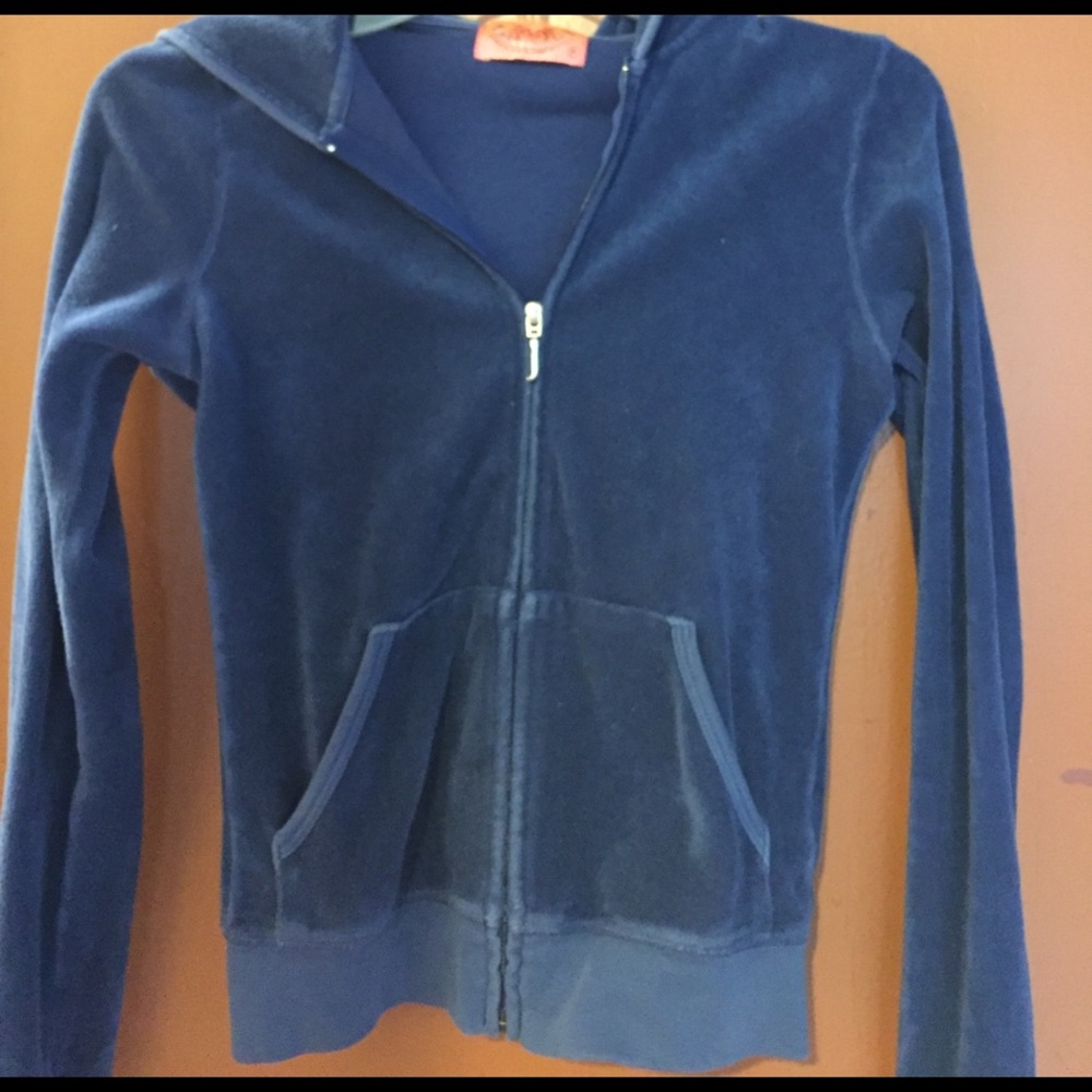 Dark blue juicy couture terry zip up