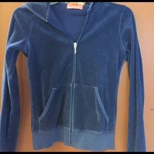 Dark blue juicy couture terry zip up