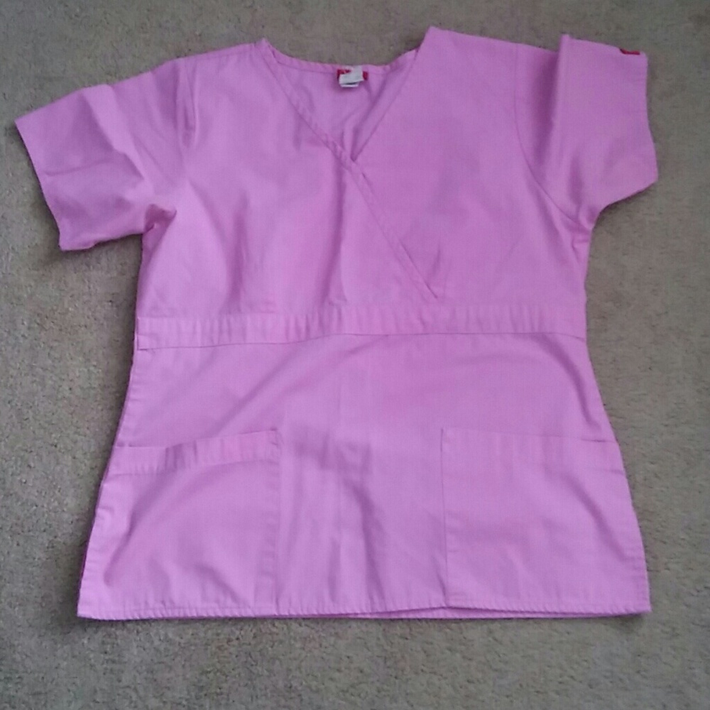 Dickies pink scrub top