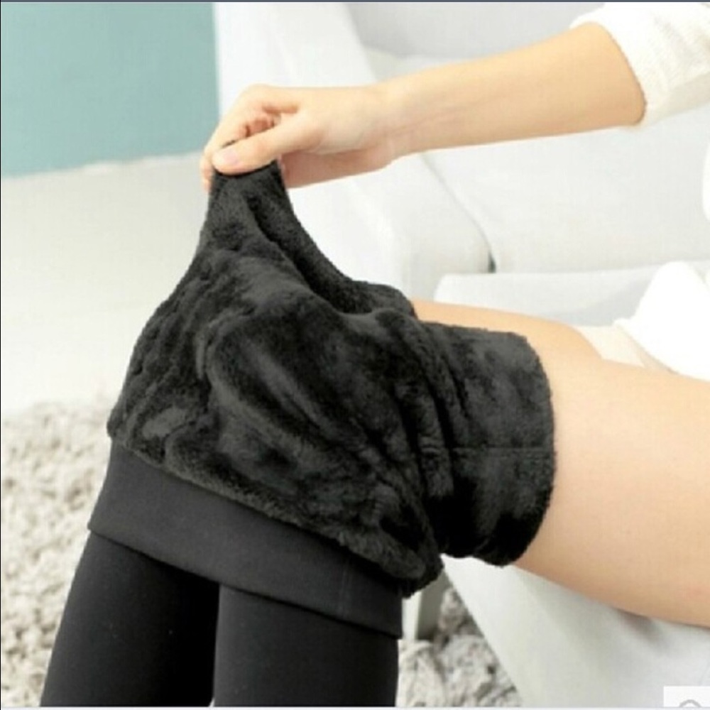 Women Leggings Thicken Fur Warm