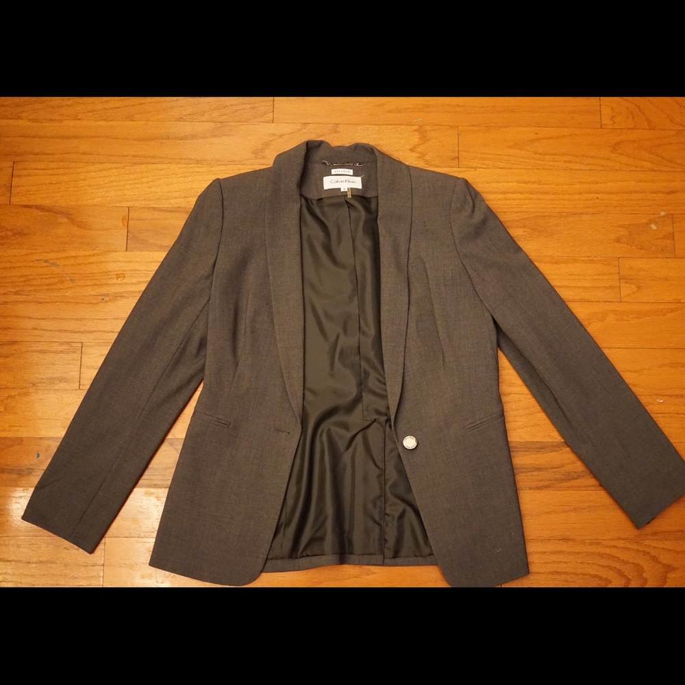 2 Piece Grey Calvin Klein Suit NWT