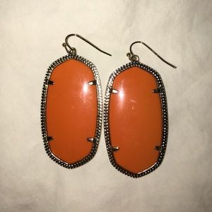 Orange Kendra Scott earrings