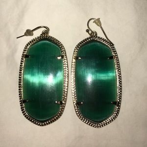 Dark green large Kendra Scott earrings