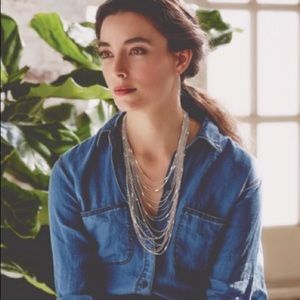 Chloe+Isabel Multi-Strand Chain Bib Necklace