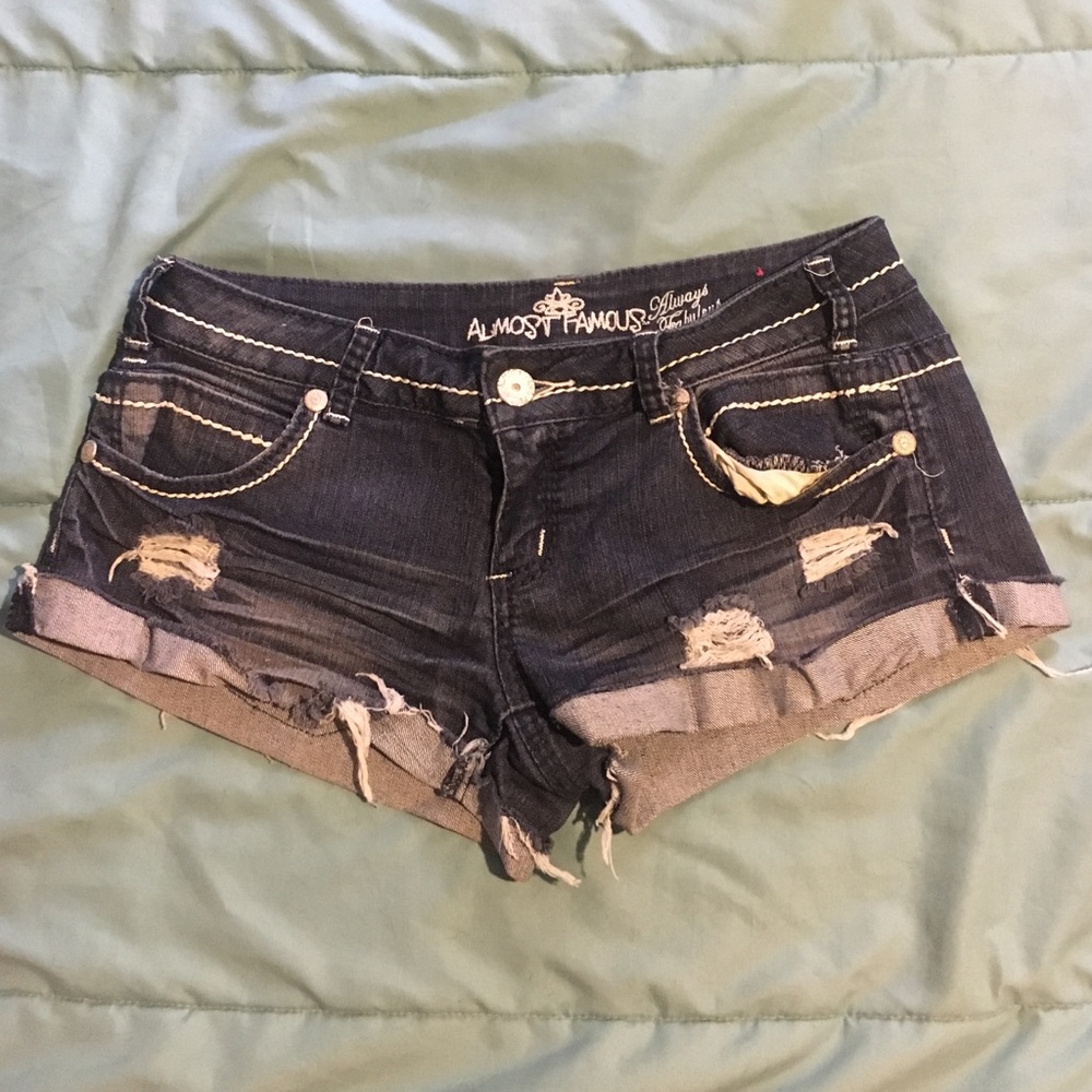 Almost Famous Destroyed Jean Shorts