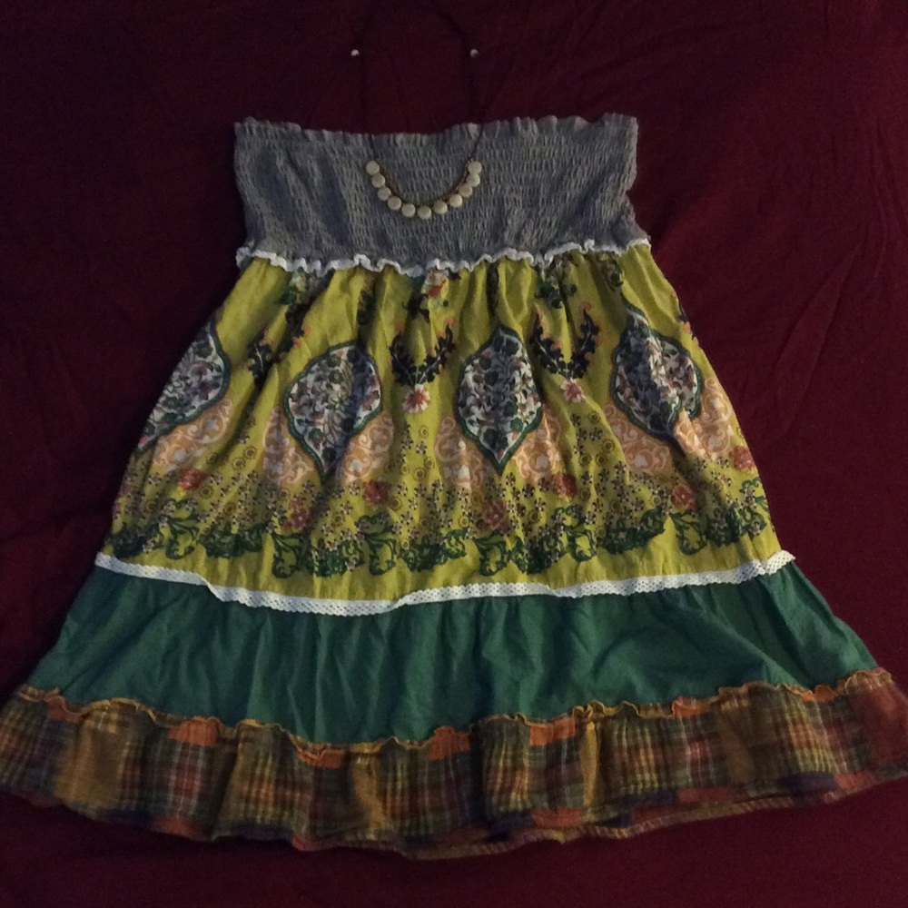 Strapless summer dress [Ya] size L