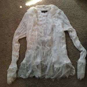 White lace cardigan