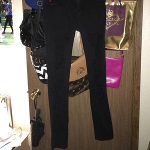 Black Rip Jeans with Fish Net