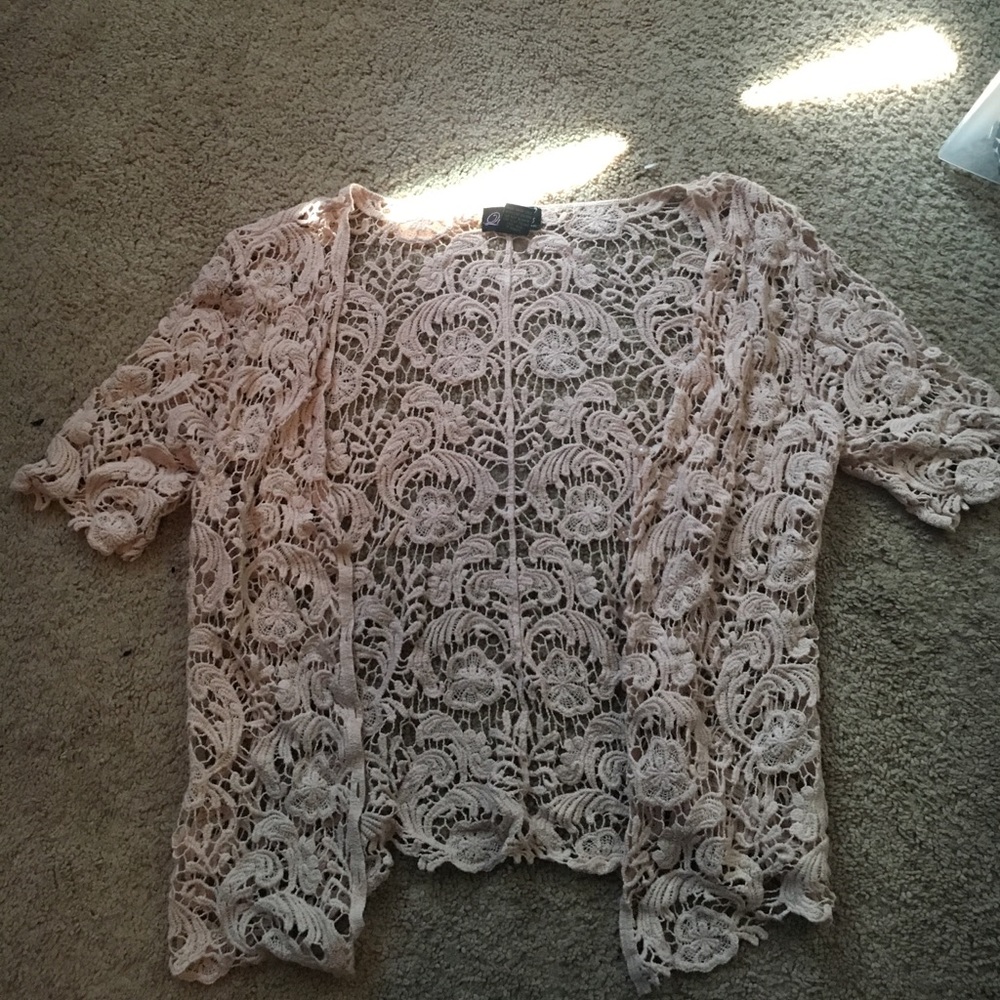 Light pink Floral cardigan