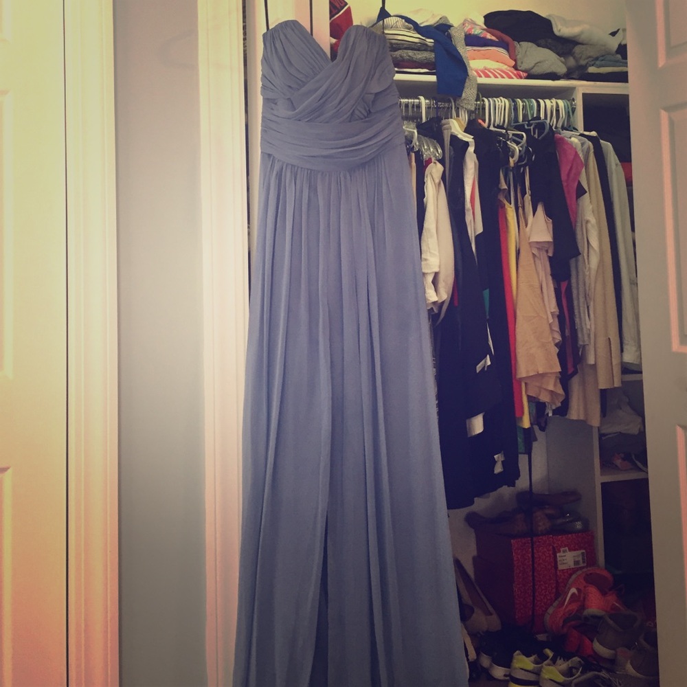 Dessy group maxi bridesmaid dress