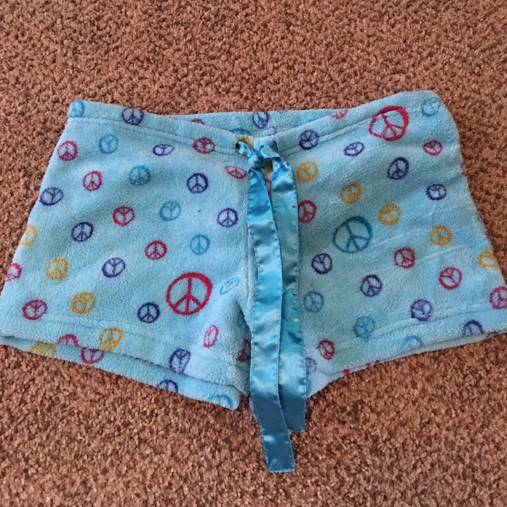 Blue fuzzy pajama shorts ⭐️FINAL MARKDOWN⭐️