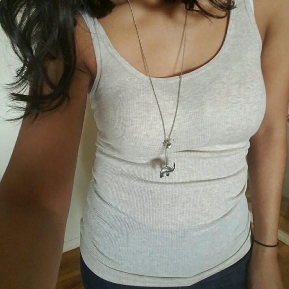 🏷CLEARANCE OATMEAL RIBBED TANK TOP - Picture 5 of 5