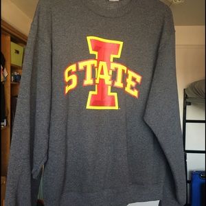 iowa state university grey crew neck