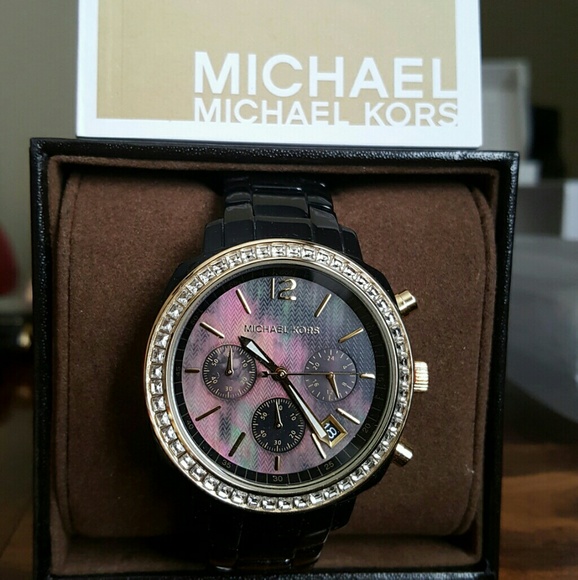 NWT Michael Kors Acrylic Chronograph watch main image 4